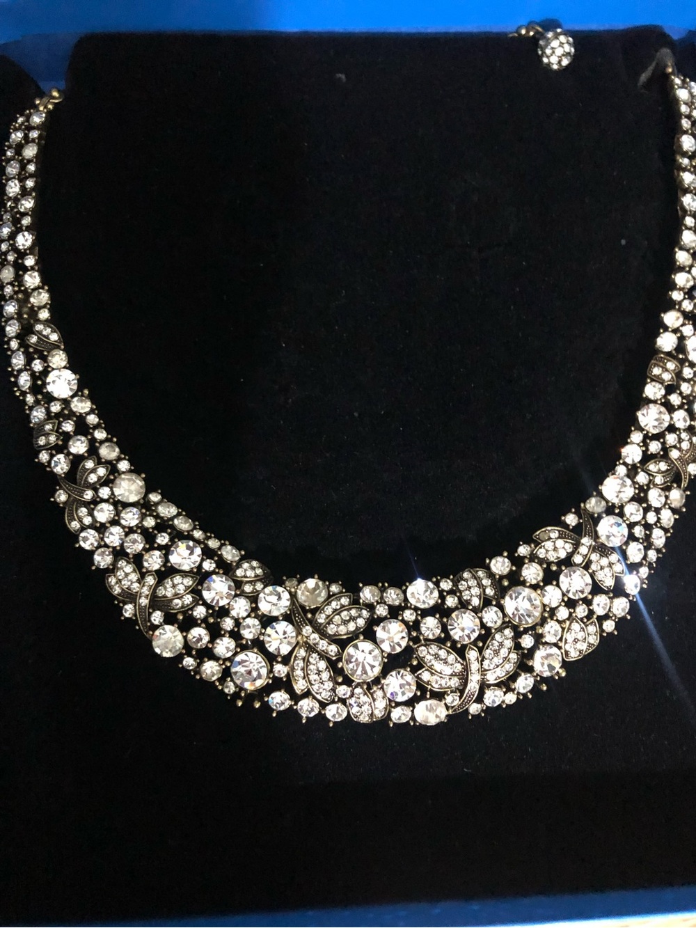 Heidi Daus DANCING, DRAGONFLIES  Statement Collar Necklace -Swarovski Sparkle
